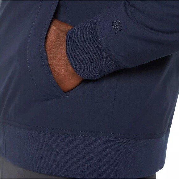 Banana Republic Men's L Bomber Jacket Moisture Resistant Logo Zip Blue NWT - Picture 7 of 14